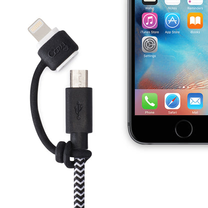 LightningCozy secure Apple Lightning to Micro USB and USB-C adapter easy gadget and solution for not getting lost adapters charging syncing all Apple devices iPods iPads iPhones Kindles and Androids